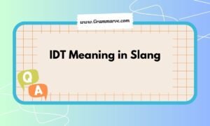 IDT Meaning in Slang: What It Really Means in Text and Online Chats